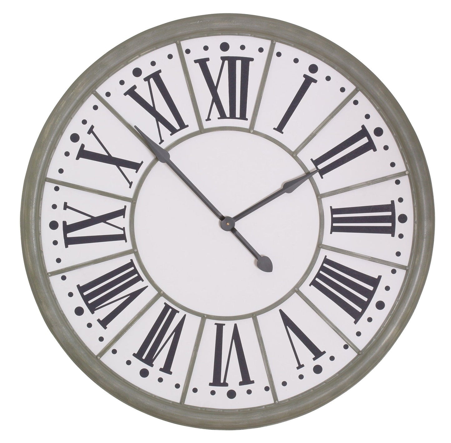 109cm Zinc Effect Wall Clock