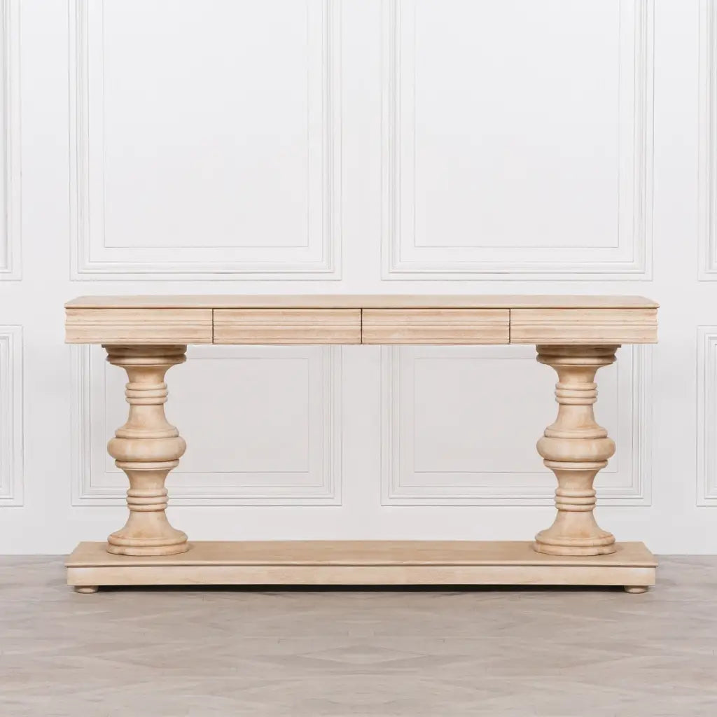 180cm Mango Wood Console Table with Drawers