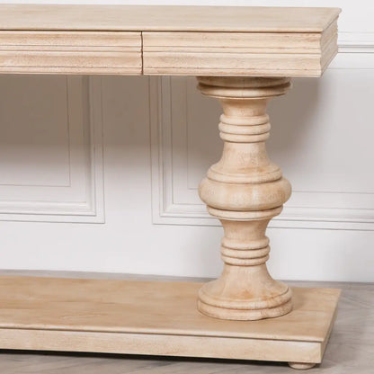 180cm Mango Wood Console Table with Drawers