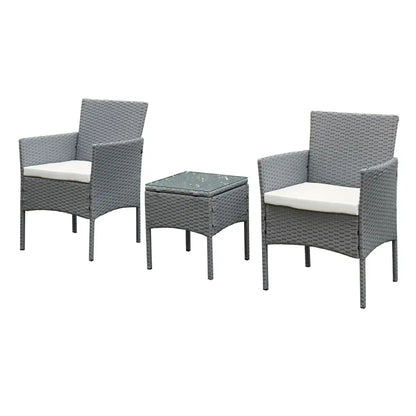 Oseasons® Antigua Rattan 2 Seat Tea for Two Set in Grey