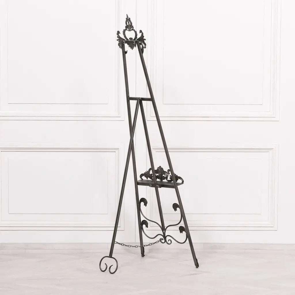 Antique Silver Metal Easel 165cm