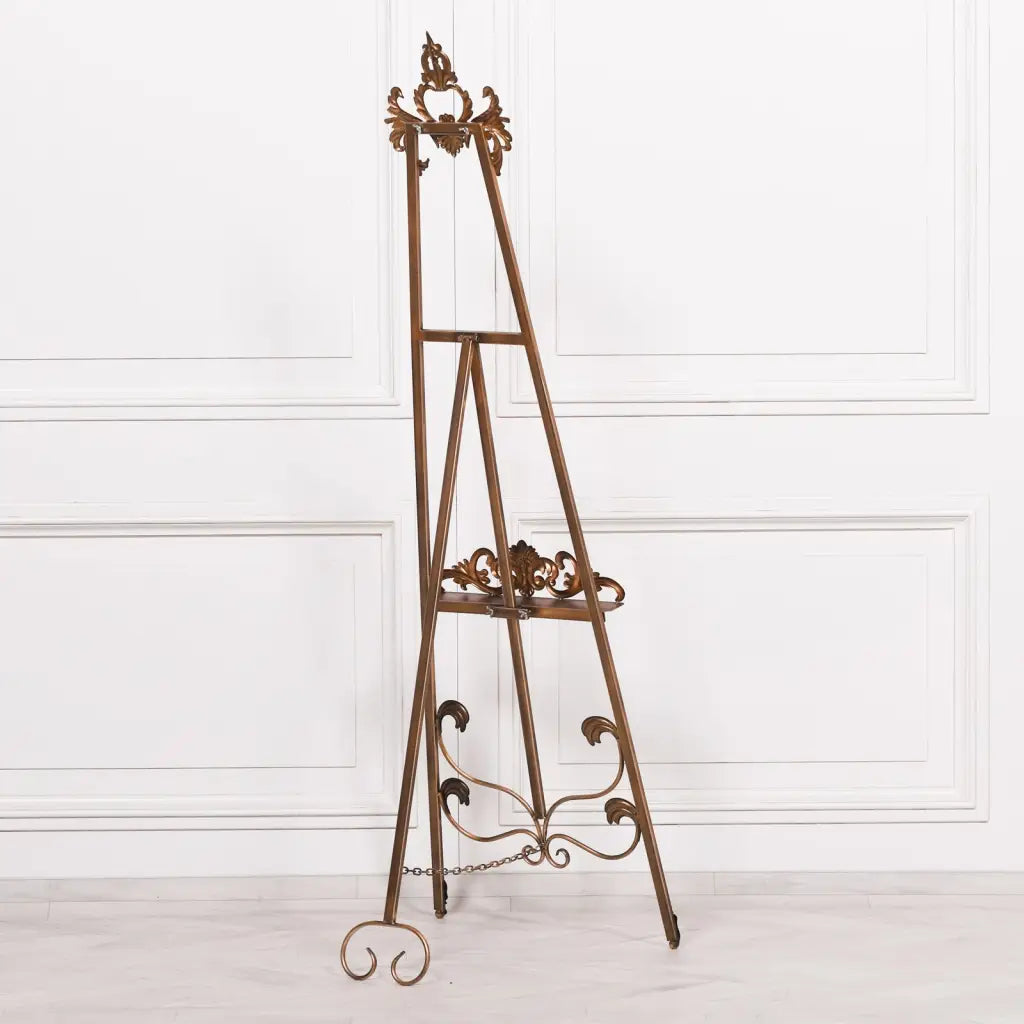 Antiqued Gold Metal Easel 165cm