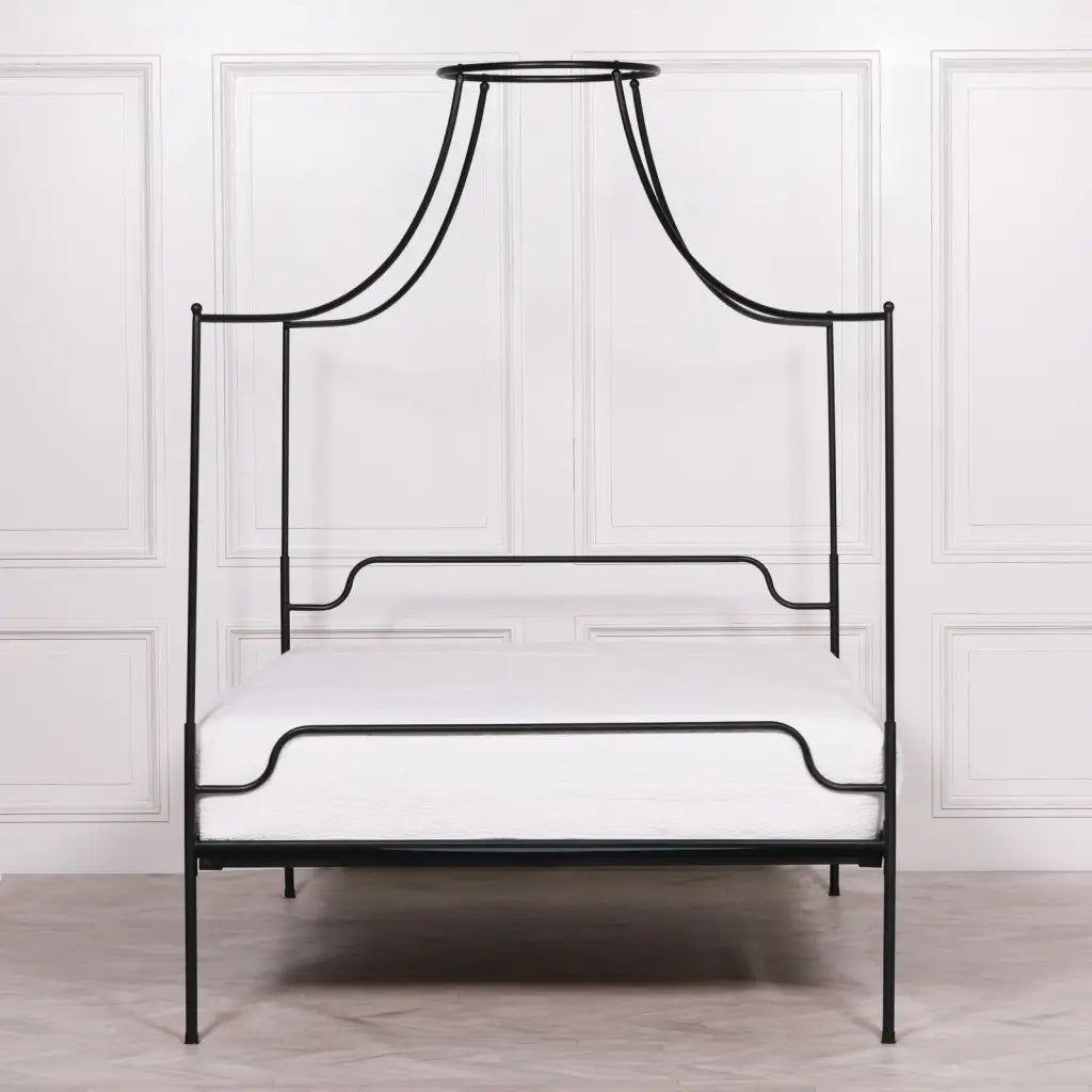 Black Iron 5ft King Size Poster Bed