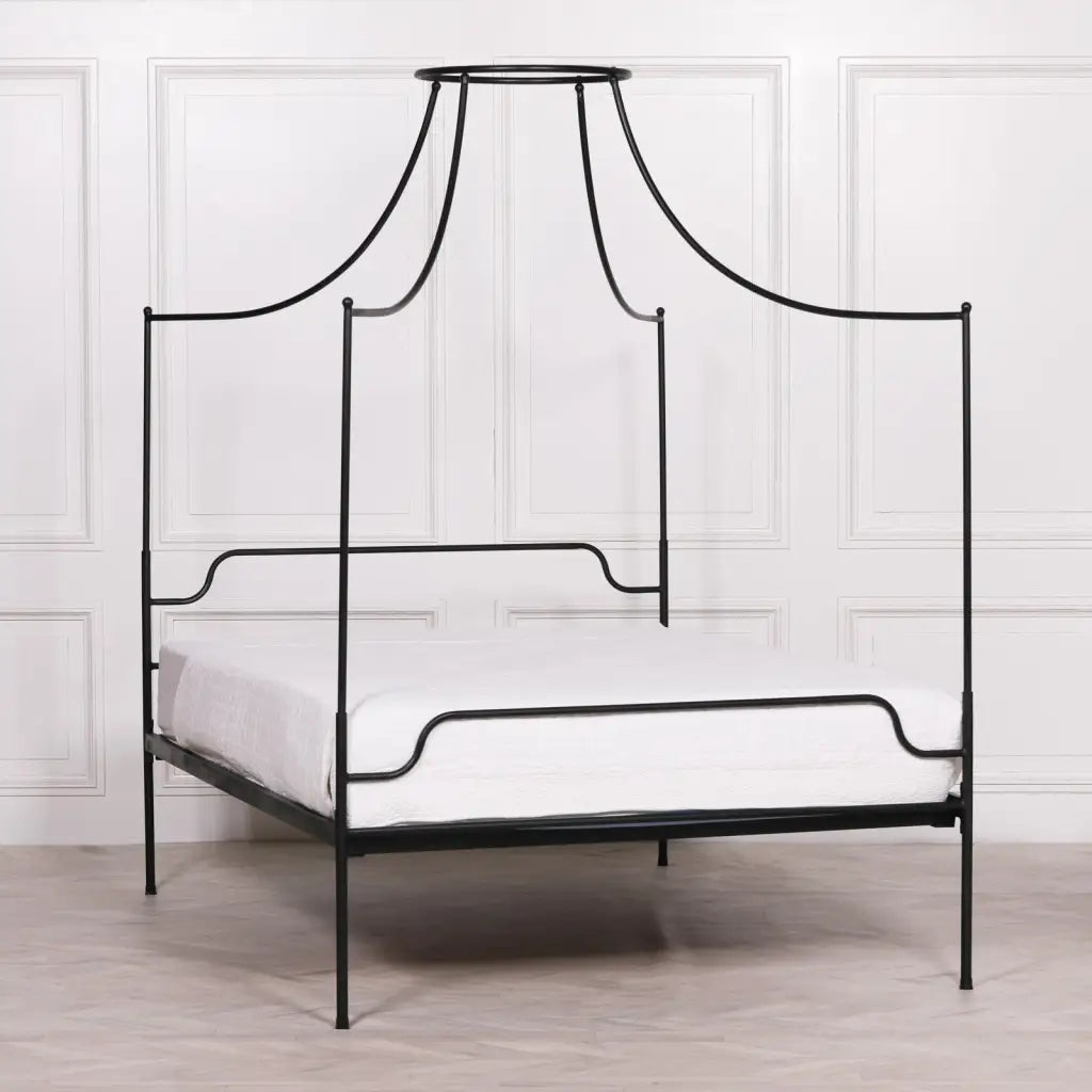 Black Iron 5ft King Size Poster Bed