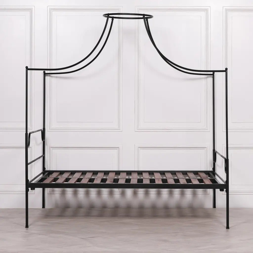 Black Iron 5ft King Size Poster Bed