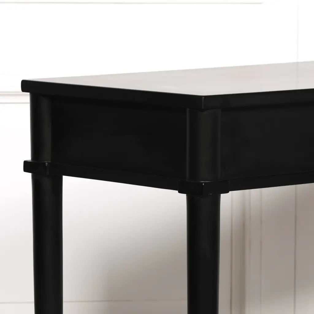 Black Painted Wooden Console Table