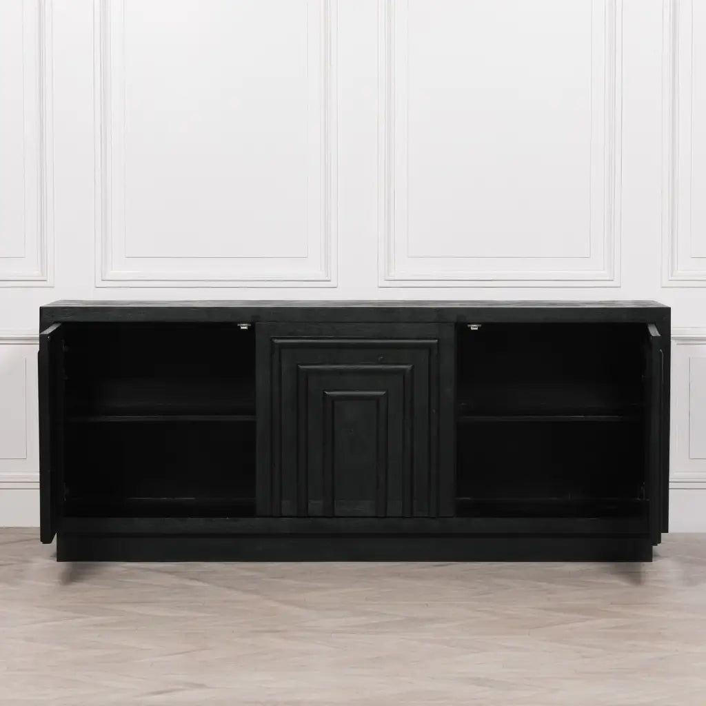 Black Wooden Contemporary Sideboard