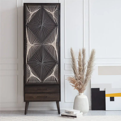 Boho Natural Tall Storage Cabinet