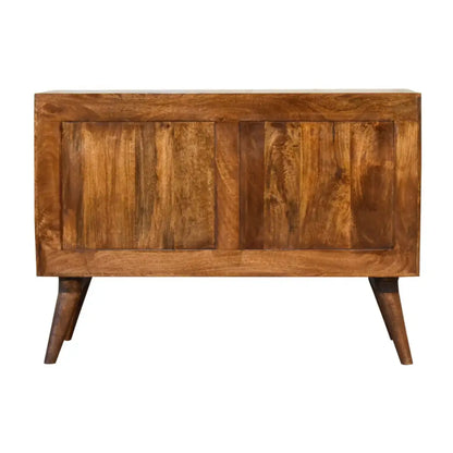 Chestnut Sliding Door Sideboard Cabinet