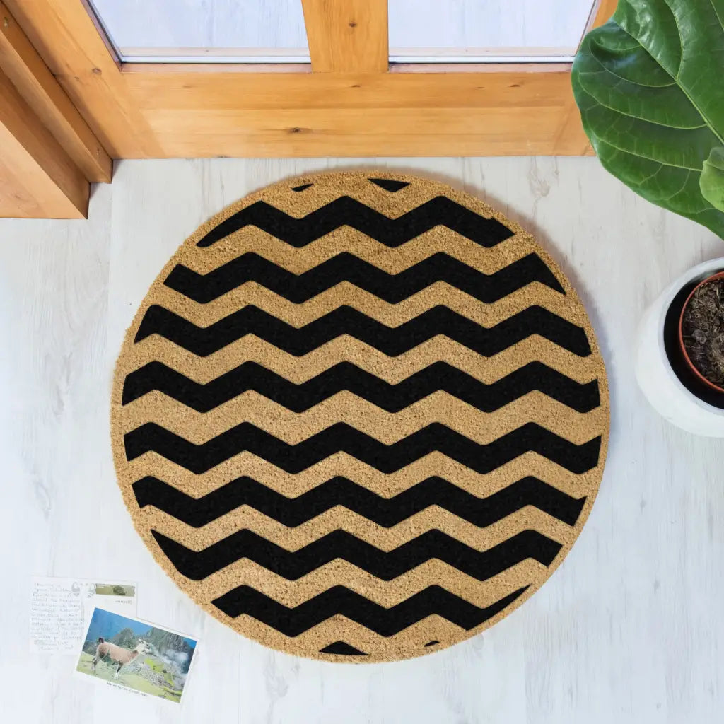 Chevron Circle Doormat