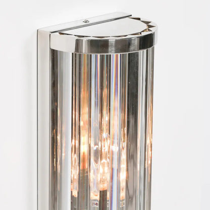 Chrome Art Deco Wall Light 39cm