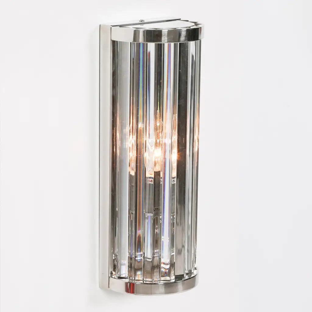 Chrome Art Deco Wall Light 39cm