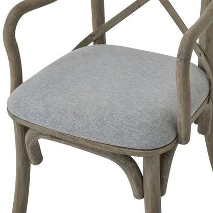 Copgrove Collection Cross Back Carver Chair With Fabric Seat