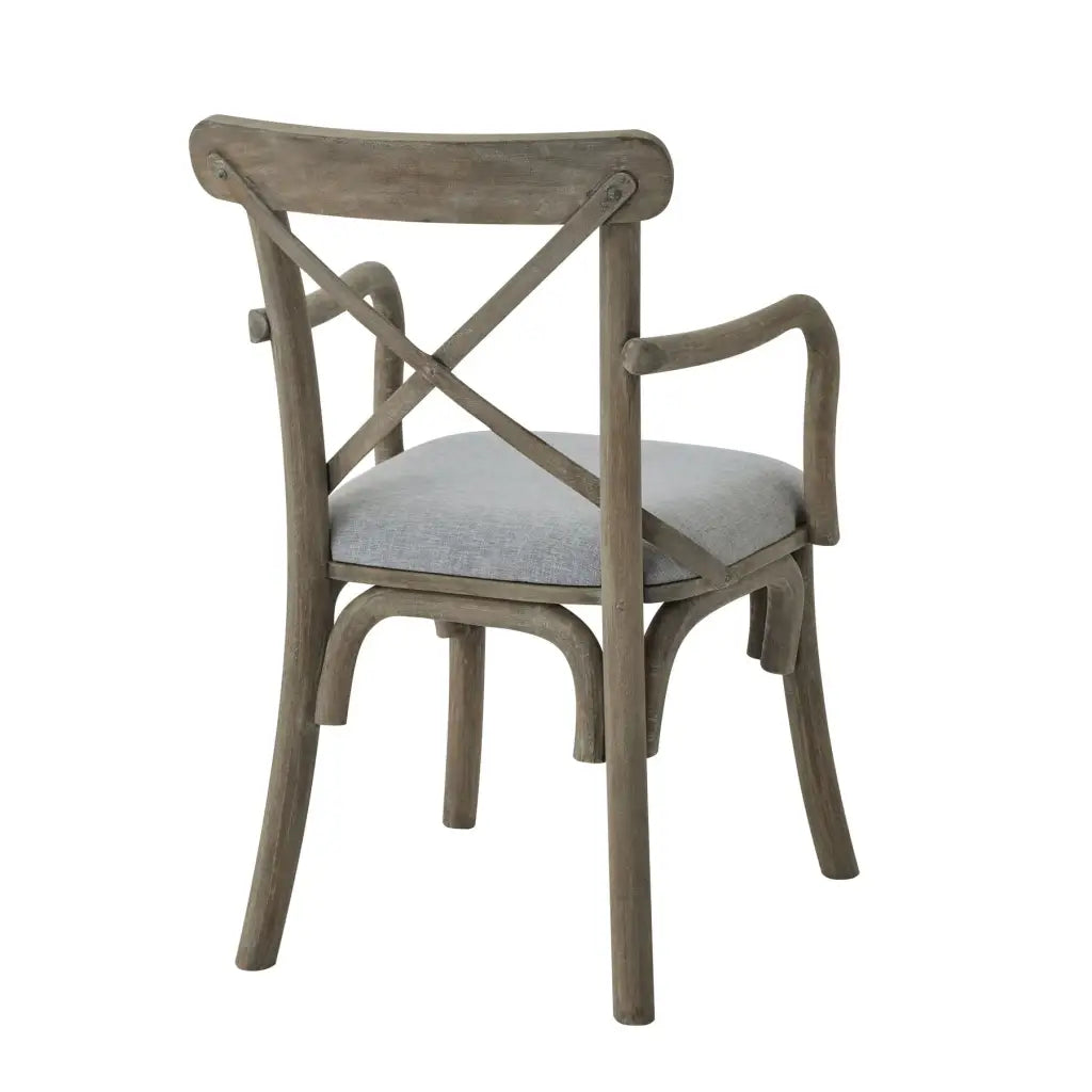 Copgrove Collection Cross Back Carver Chair With Fabric Seat