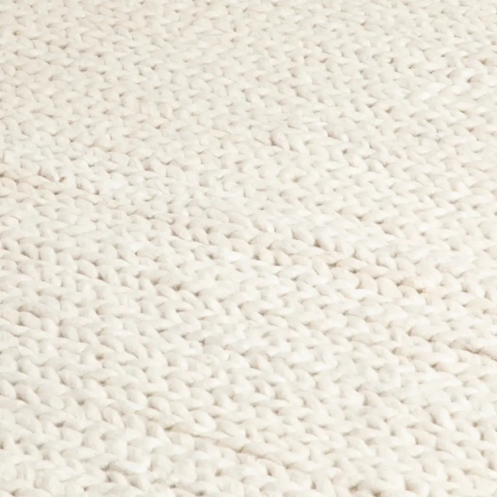 Cream Knitted Large Rug (available in 3 sizes)