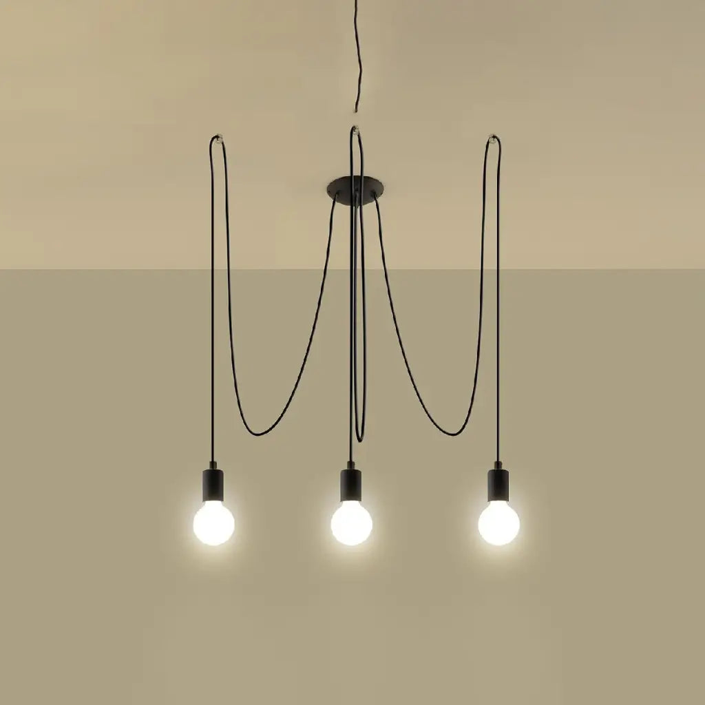 Chandelier EDISON 3 black