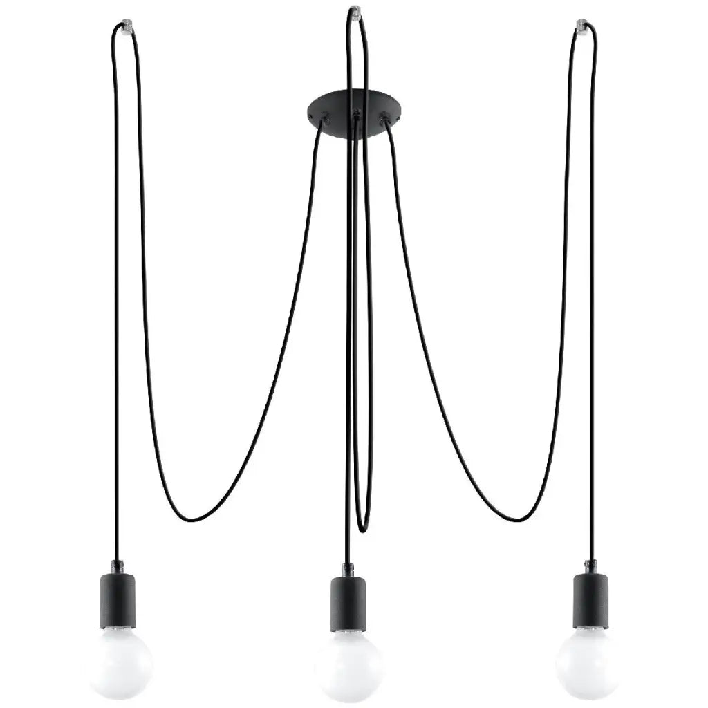 Chandelier EDISON 3 black