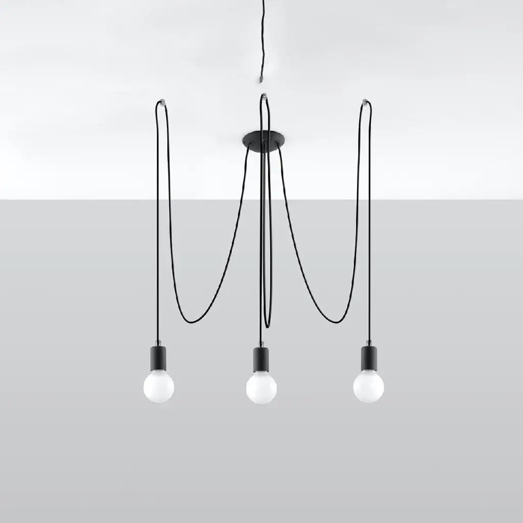 Chandelier EDISON 3 black