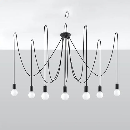 EDISON 7 Bulb Black Chandelier