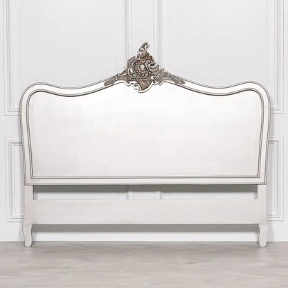 French Antique Silver 5ft King Size Headboard