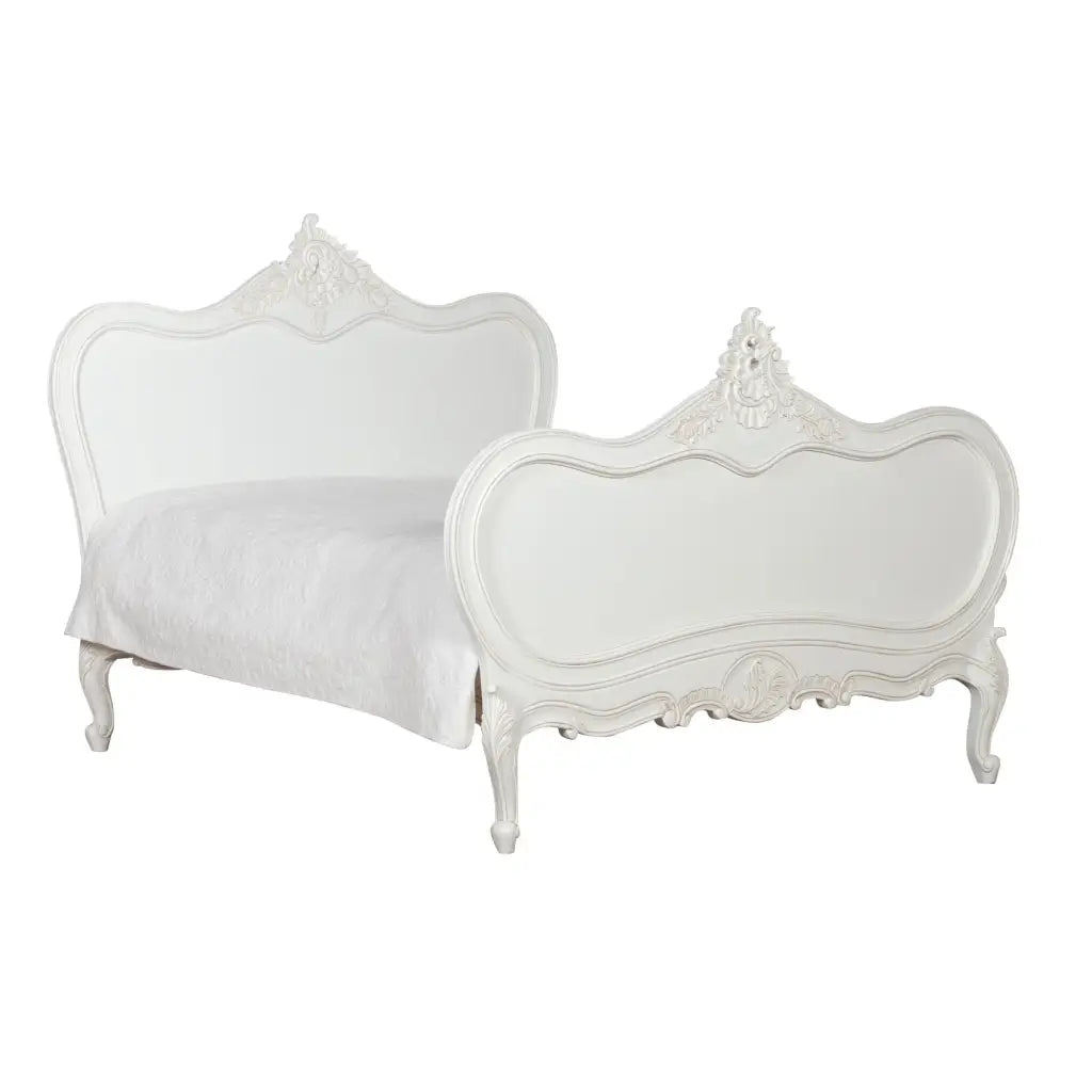 French Chateau White Double 4ft 6 Bed