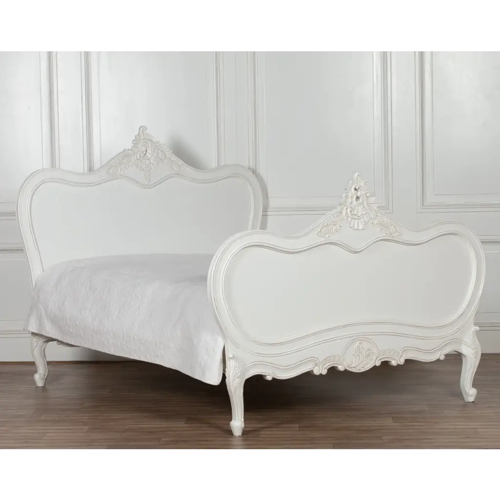 French Chateau White Double 4ft 6 Bed