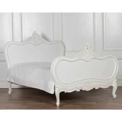 French Chateau White Double 4ft 6 Bed