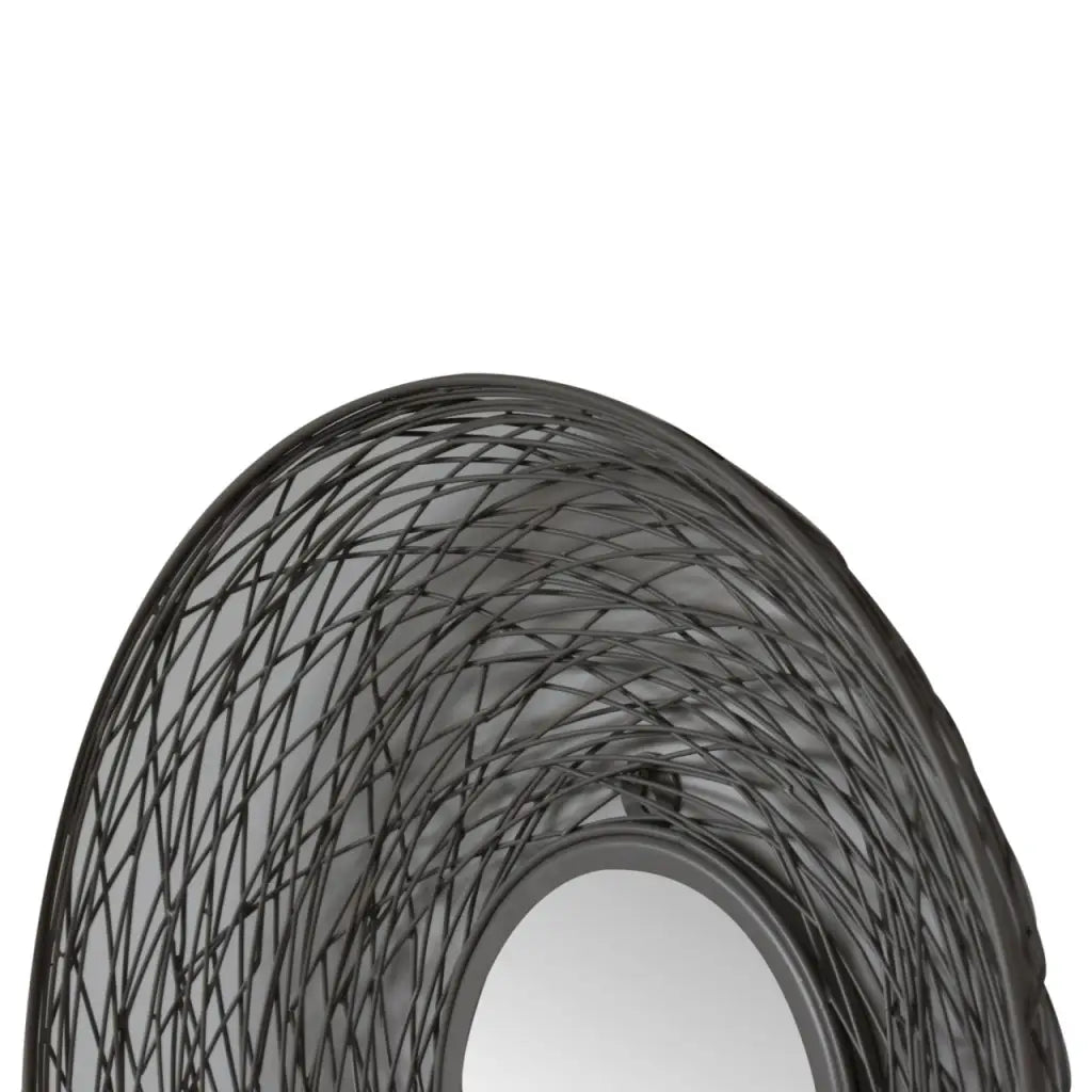 French Grey Round Nested Mirror