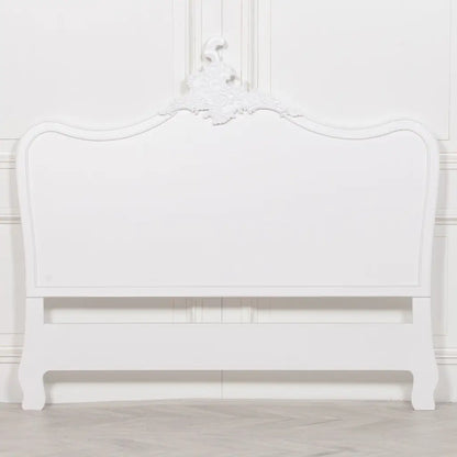 French White 4ft 6 Double Headboard