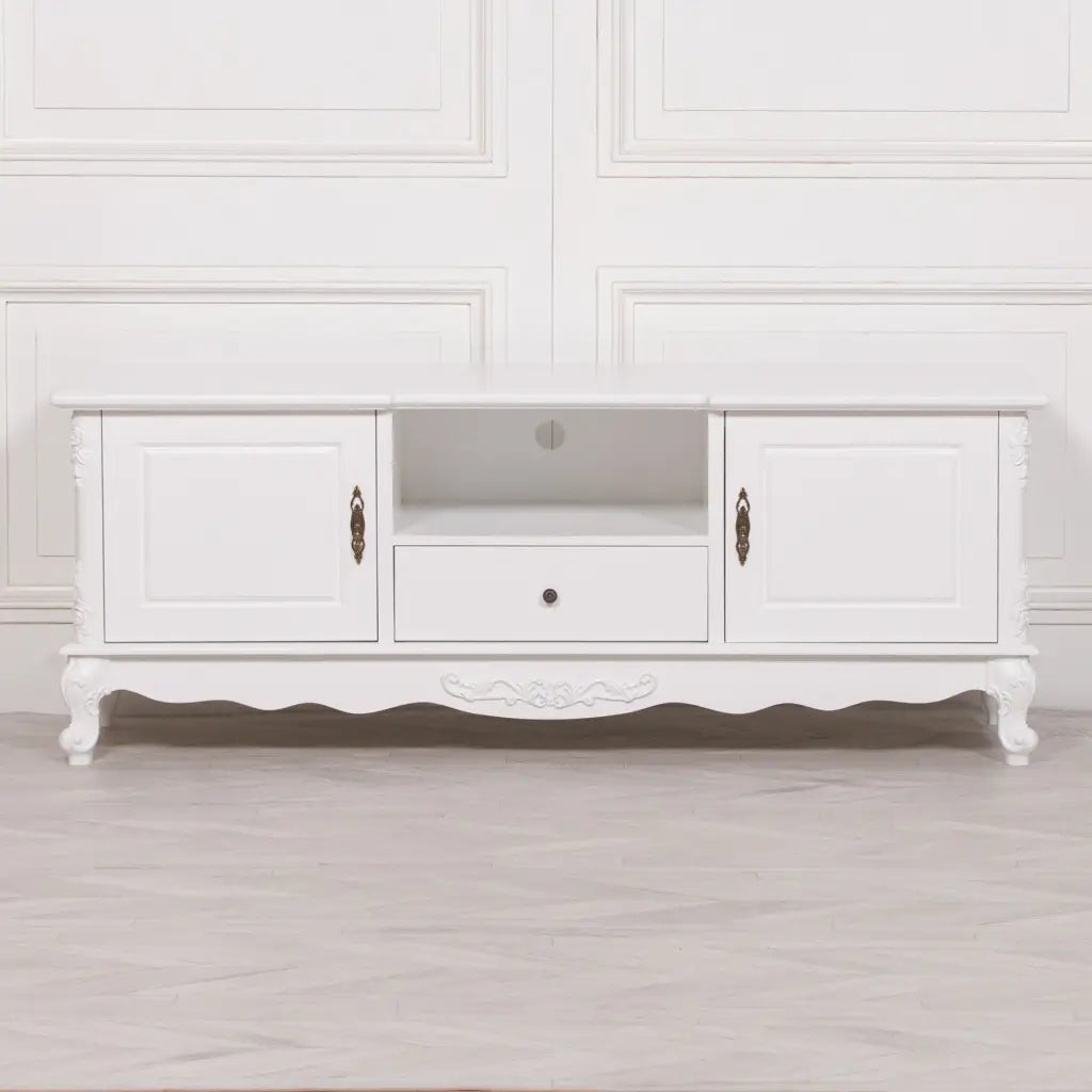 French White Large Cabinet TV unit