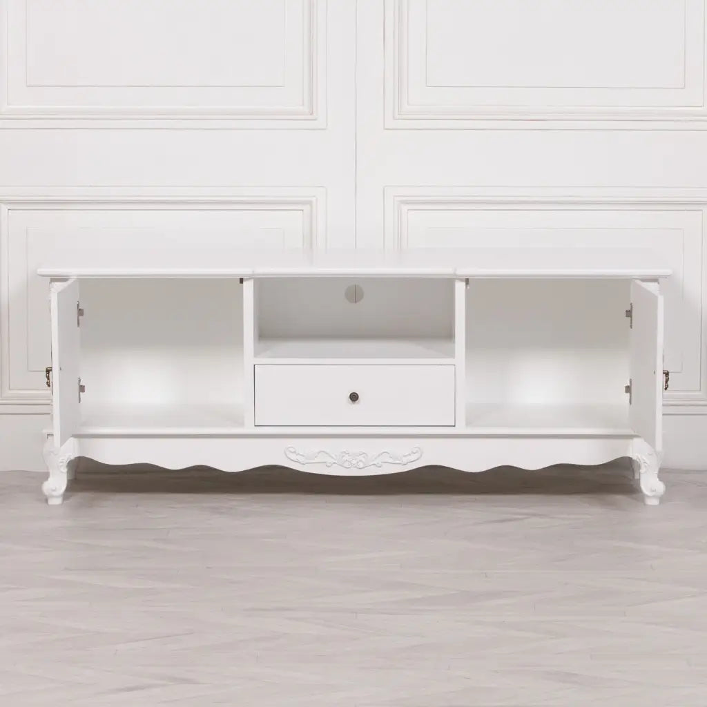 French White Large Cabinet TV unit