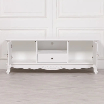 French White Large Cabinet TV unit