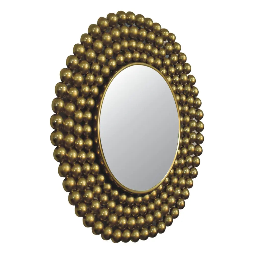 Gold Bubble Mirror Frame