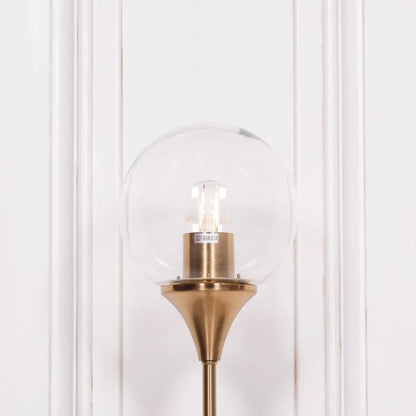 Gold Satin Art Deco Glass Ball Wall Light