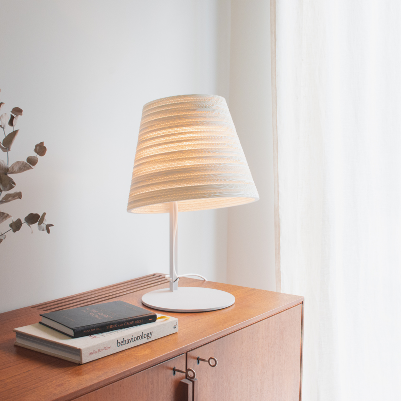 Graypants Scraplights Tilt Table Lamp in White