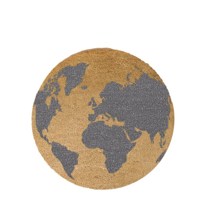 Grey Globe Circle Doormat