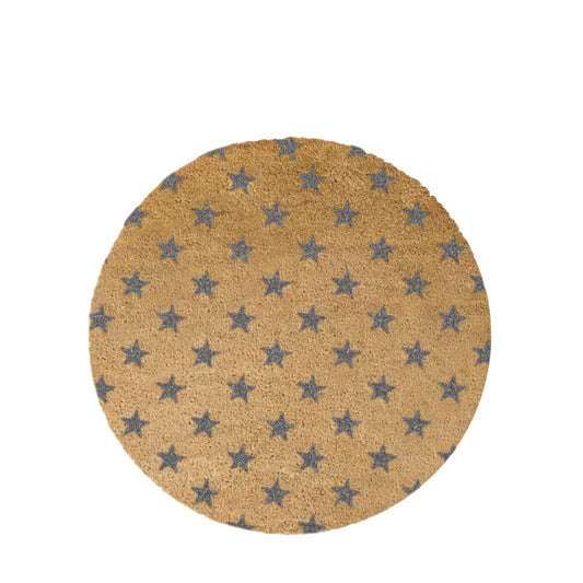 Grey Stars Circle Doormat