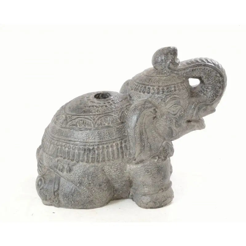 Grey Stone Elephant Parasol Stand