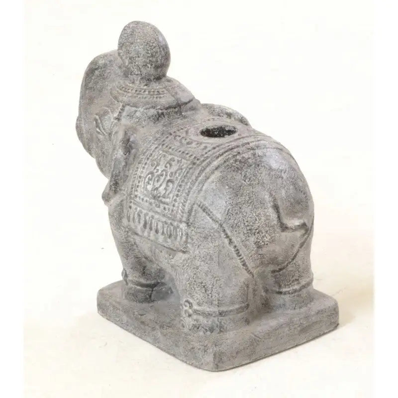 Grey Wash Stone Elephant Parasol Stand