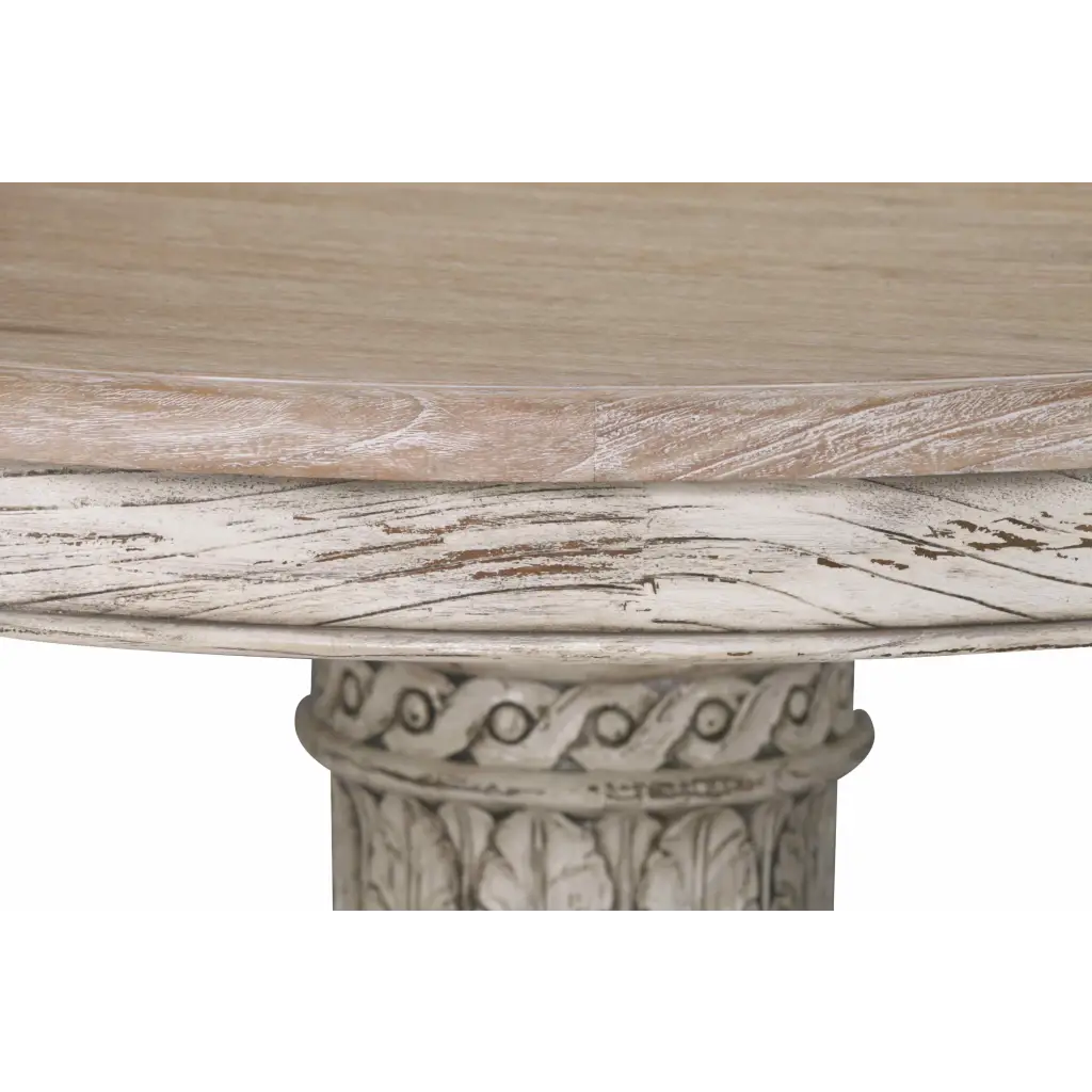 Heavy Distressed 145CM Round Dining Table