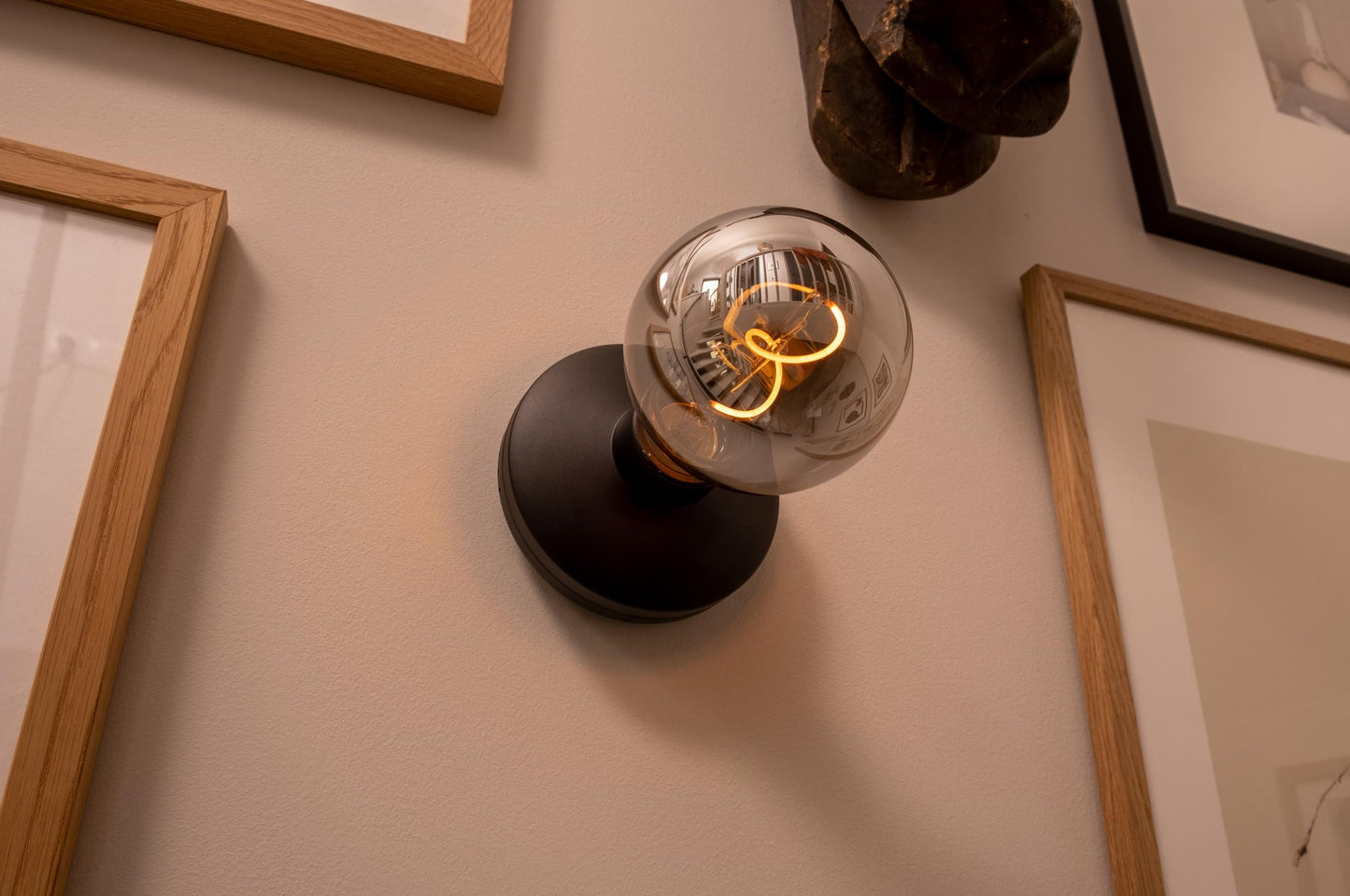 Humble Bee Black Smoked Wall Light