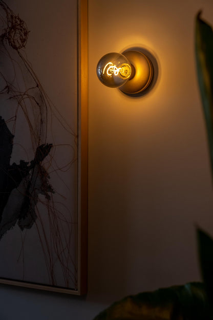 Humble Bee Rechargeable Gold Smoked Wall Light