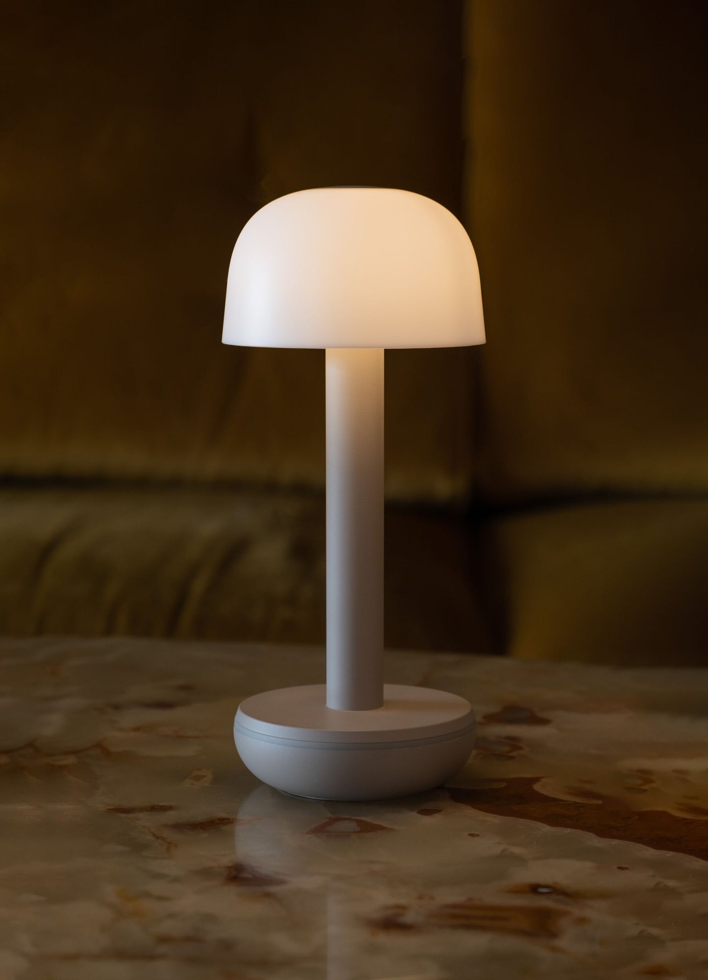 Humble Two Cable free Table Light in Beige with PC Frosted Shade