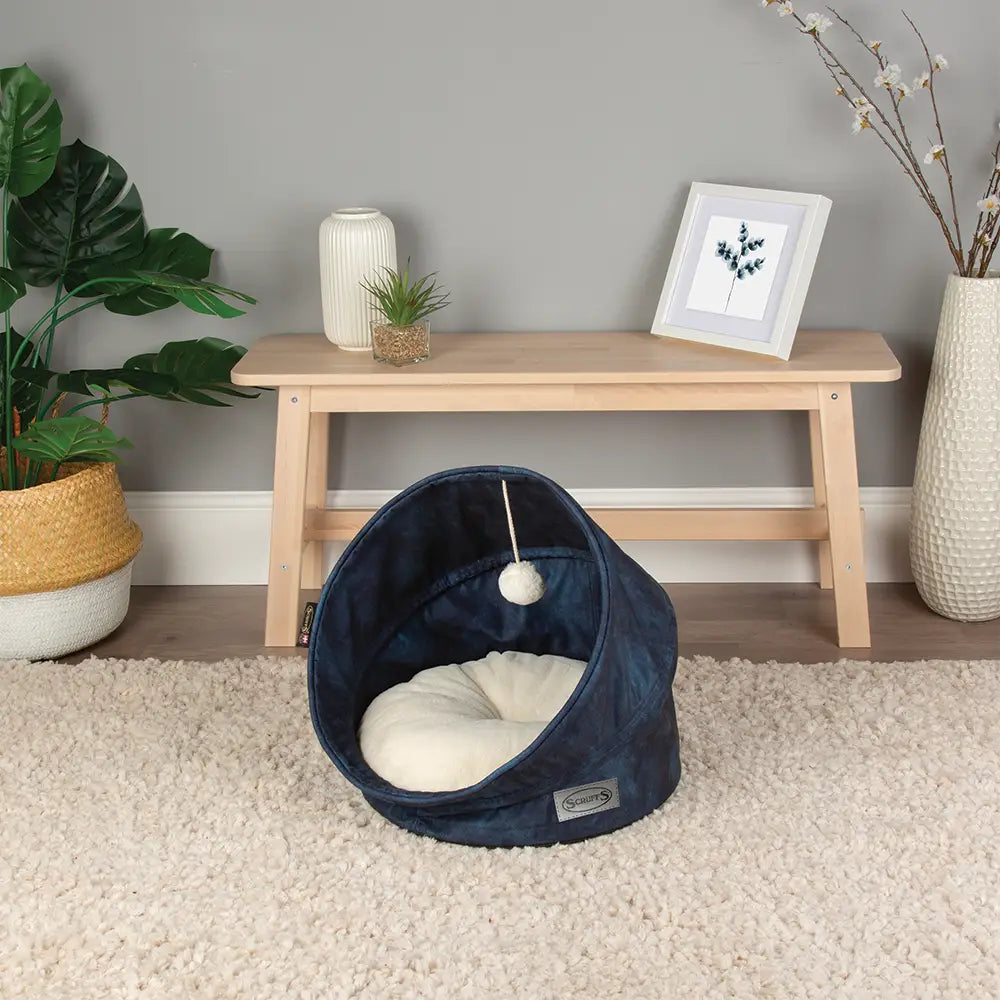 Kensington Cat Bed in Navy