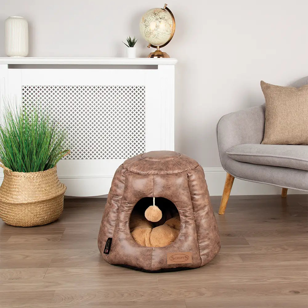 Knightsbridge Cat Bed in Chocolate