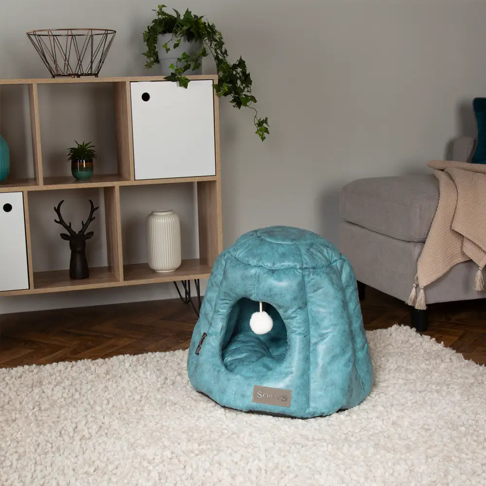 Knightsbridge Cat Bed in Turquoise