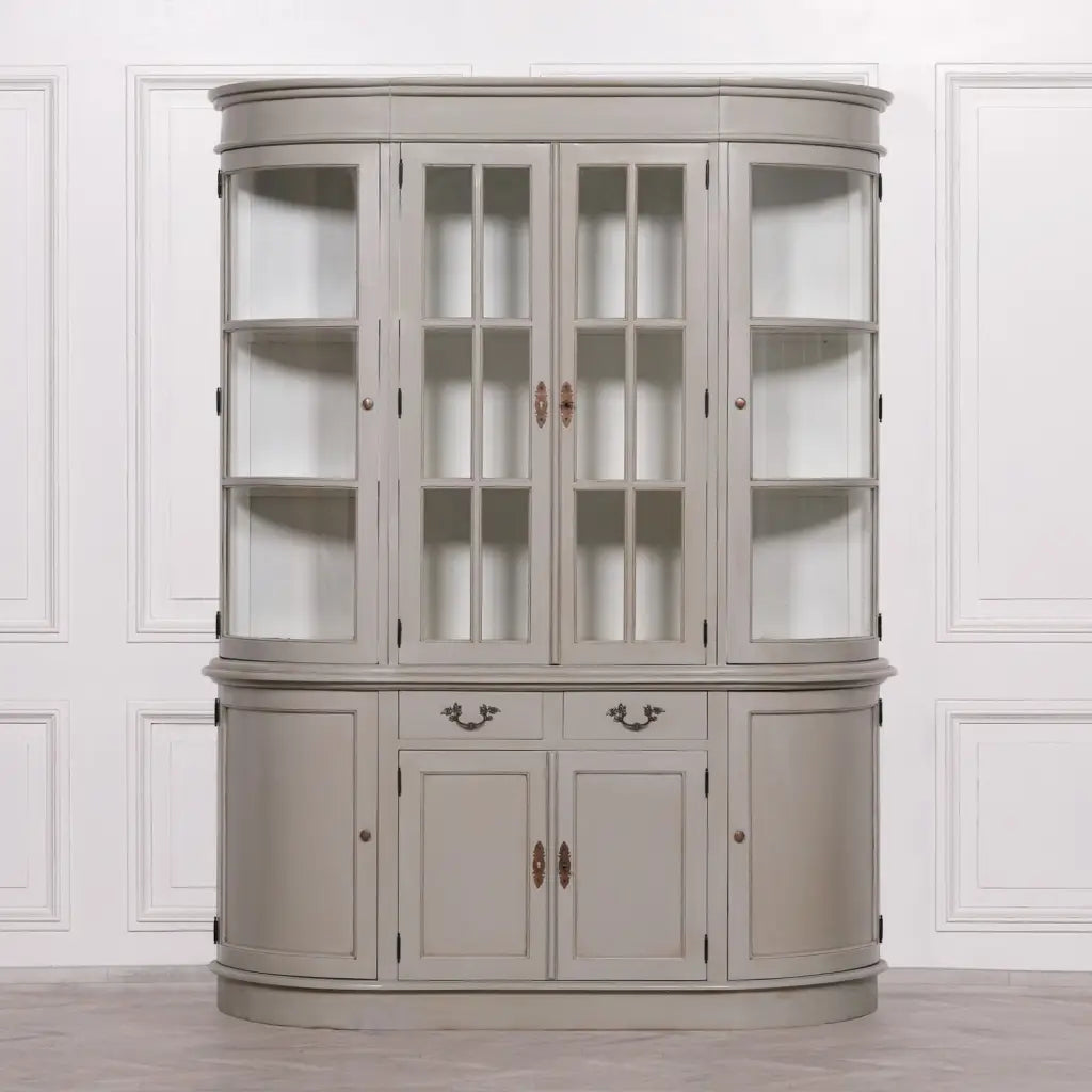 Large Grey Dresser Display Cabinet