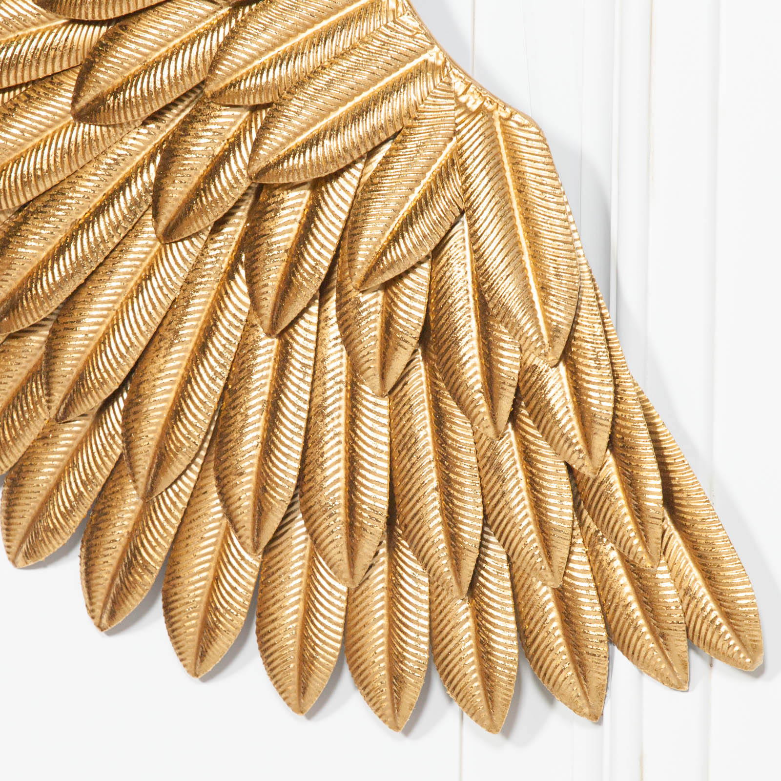 Large Metal Wall Gold Angel Wings