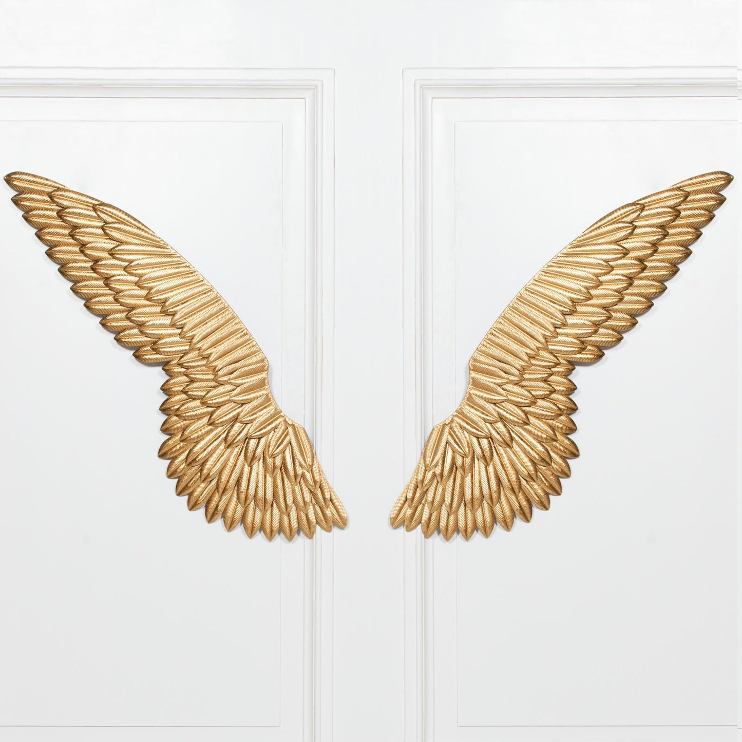 Large Metal Wall Gold Angel Wings