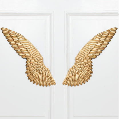 Large Metal Wall Gold Angel Wings